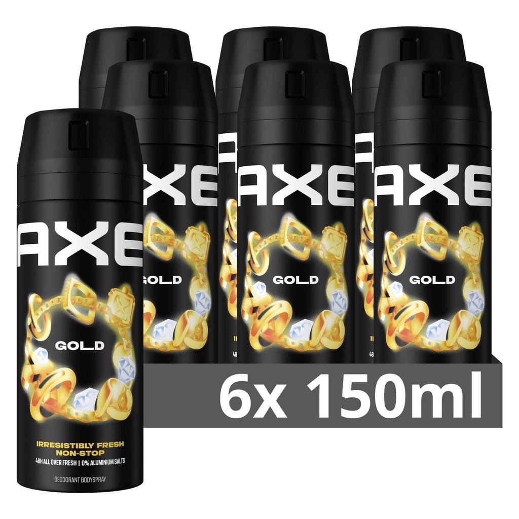 Axe Gold deodorant bodyspray - 6 x 150 ml