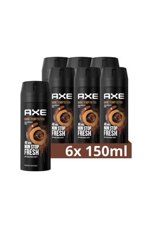 Dark Temptation bodyspray deodorant - 6 x 150 ml - voordeelverpakking