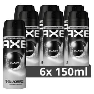 Black anti-transpirant spray - 6 x 150 ml