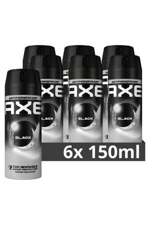 Black anti-transpirant spray - 6 x 150 ml