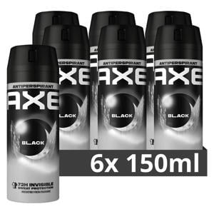 Black anti-transpirant spray - 6 x 150 ml