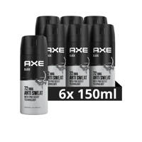 Axe Black deodorant - 6 x 150 ml - voordeelverpakking