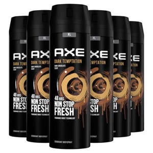 Wehkamp Axe Dark Temptation deodorant bodyspray - 6 x 200 ml aanbieding