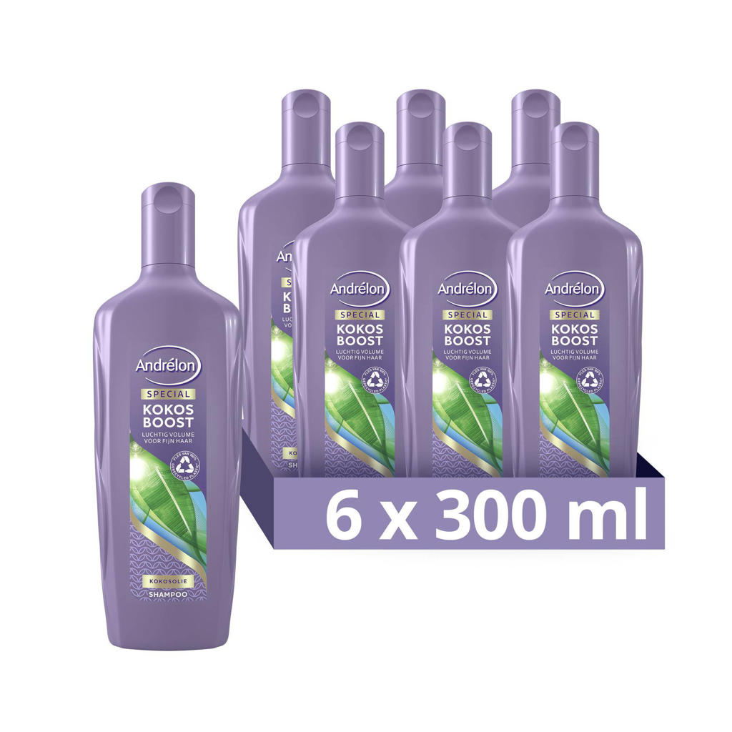 Andrélon Special Kokos Boost shampoo - 6 x 300 ml - voordeelverpakking