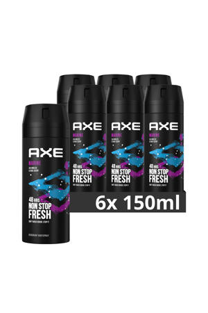 Marine bodyspray deodorant - 6 x 150 ml - voordeelverpakking
