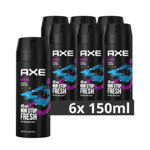 Wehkamp Axe Marine deodorant bodyspray - 6 x 150 ml aanbieding