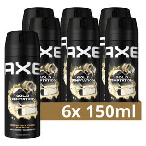 Gold Temptation deodorant bodyspray - 6 x 150 ml