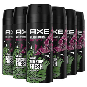 Wehkamp Axe Wild Bergamot & Pink Pepper deodorant bodyspray - 6 x 150 ml aanbieding