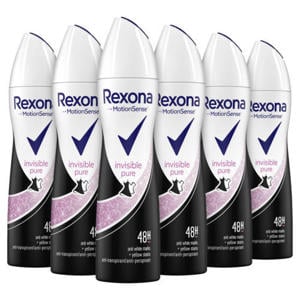 Rexona Woman Invisible Pure deodorant spray - 6 x 150 ml - voordeelverpakking