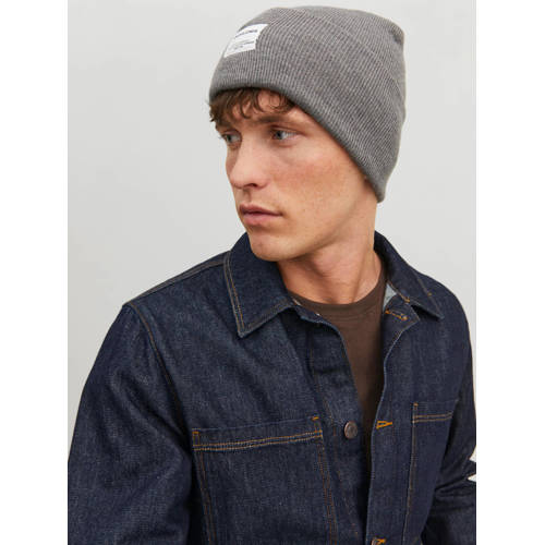 JACK & JONES muts JACLONG grijs melange afbeelding