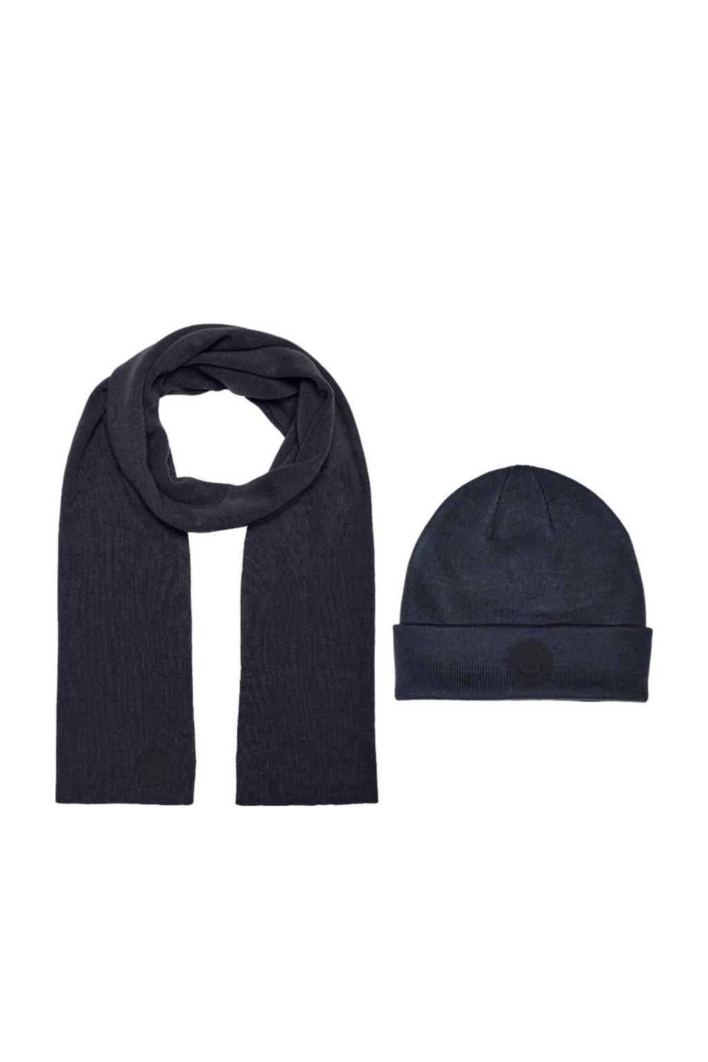 ONLY & SONS set ONSEVAN muts + handschoenen donkerblauw, Donkerblauw