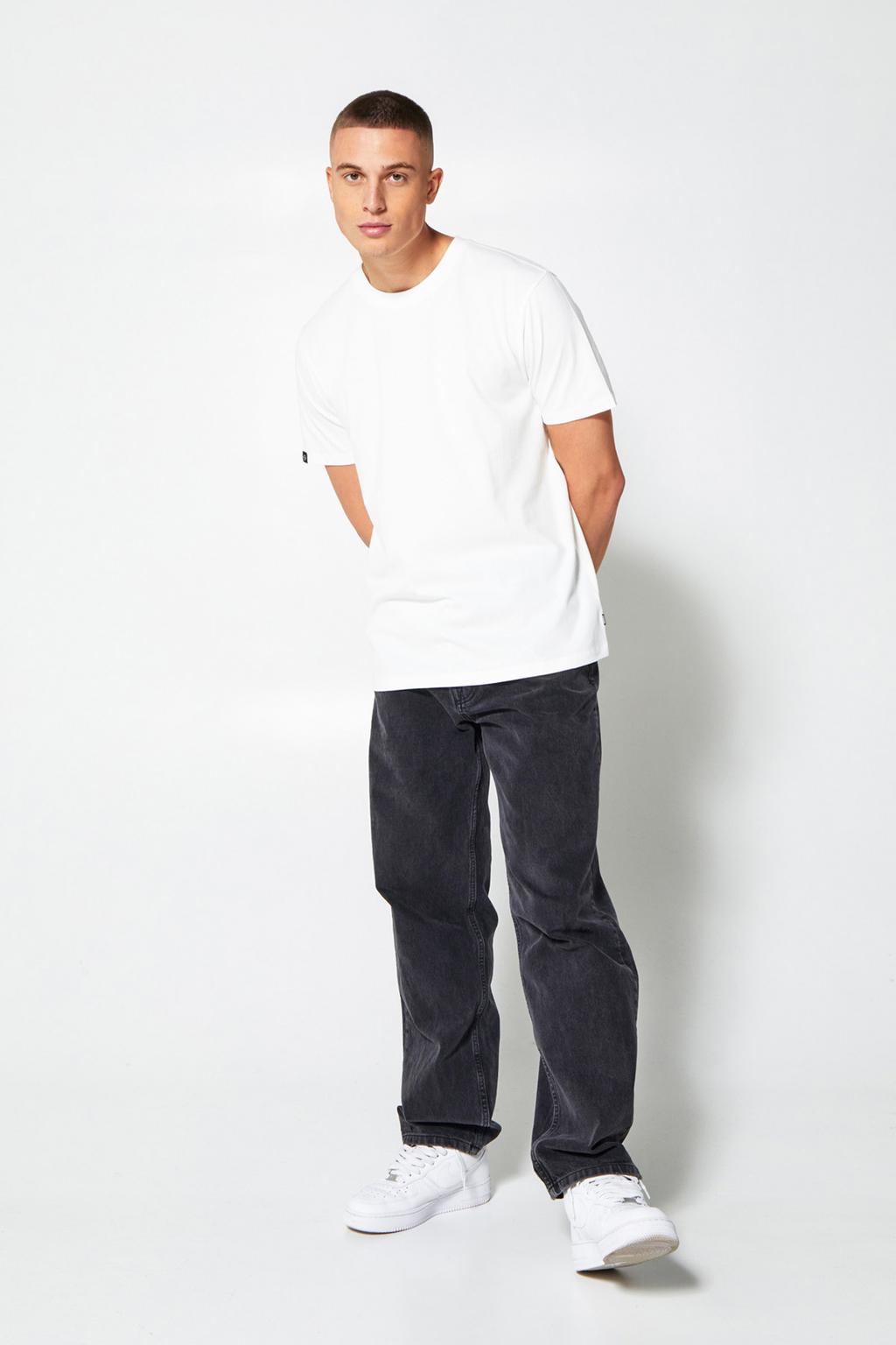 Ecru heren America Today loose fit T-shirt Eric van biologisch katoen met korte mouwen en ronde hals