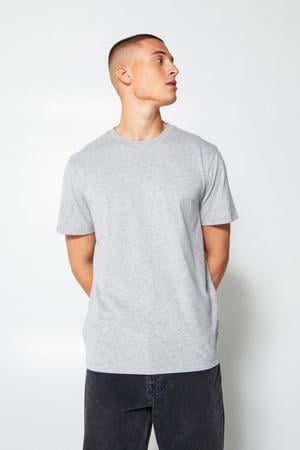 loose fit T-shirt Eric van biologisch katoen grey melange