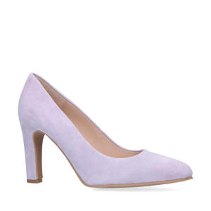 suède pumps lila
