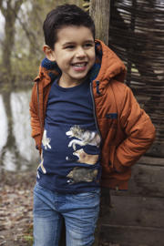 thumbnail: Koko Noko longsleeve met dierenprint donkerblauw