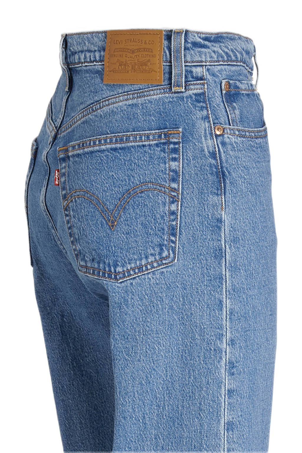 Levi's ribcage high waist straight fit jeans jazz wave | wehkamp