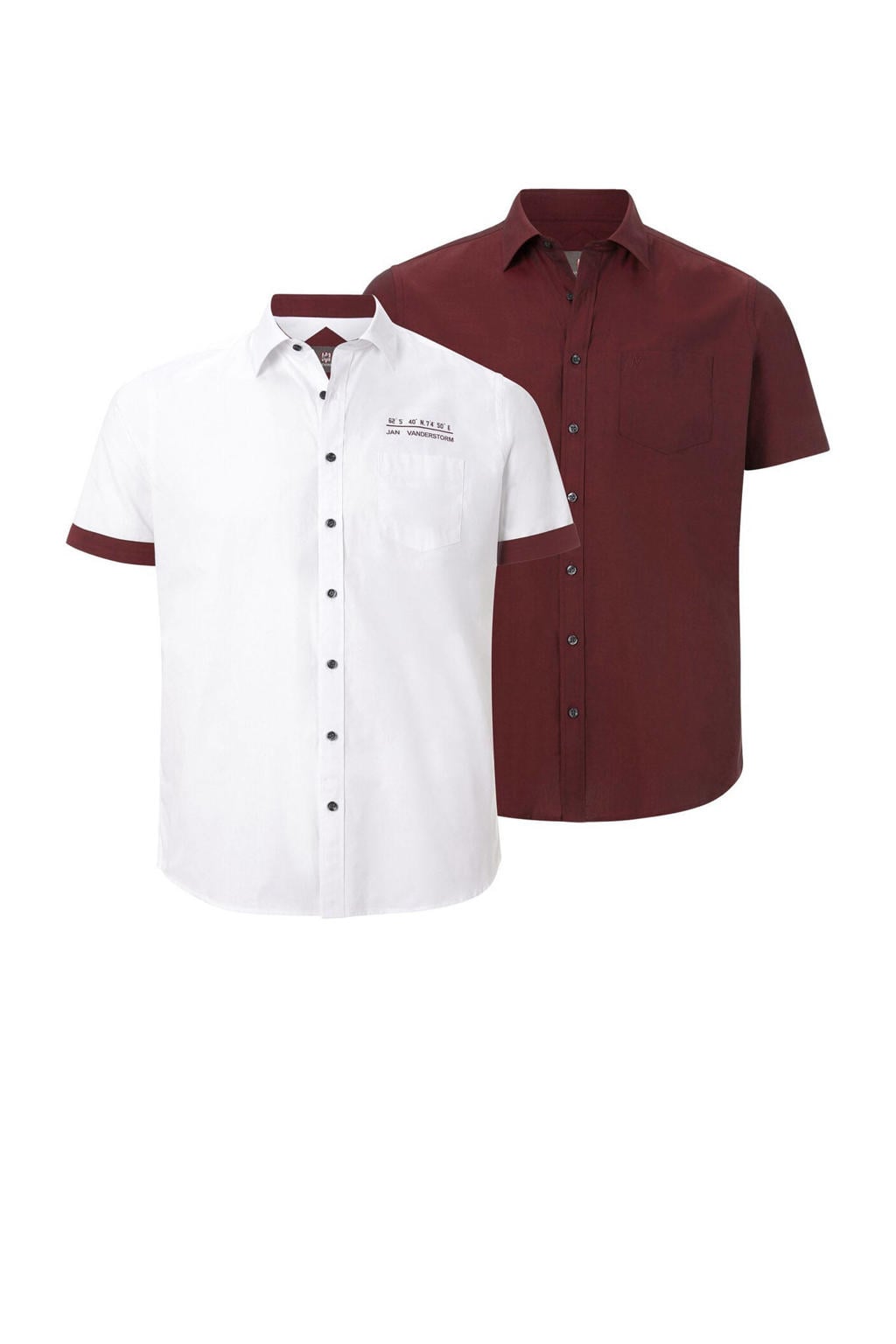 Jan Vanderstorm casual overhemd EVIN Plus Size - (set van 2)
