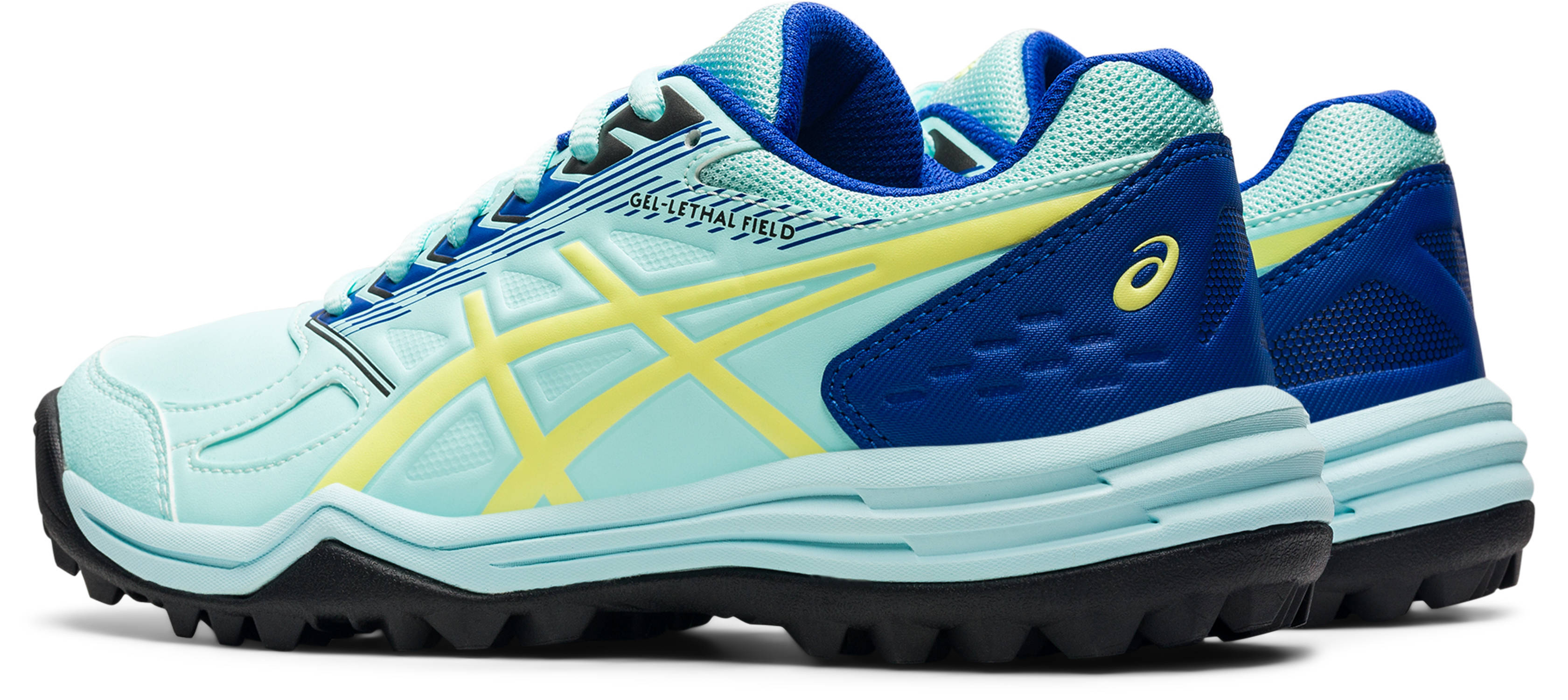 ASICS Gel-Lethal Field hockeyschoenen lichtblauw/geel/blauw | wehkamp