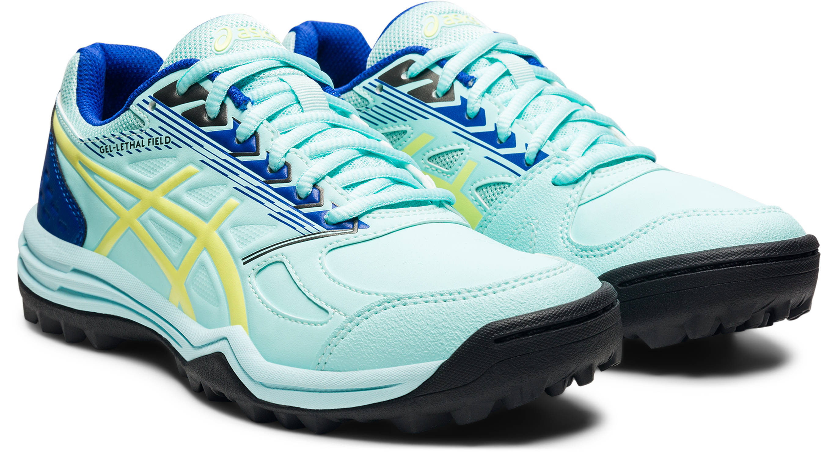 ASICS Gel-Lethal Field hockeyschoenen lichtblauw/geel/blauw | wehkamp
