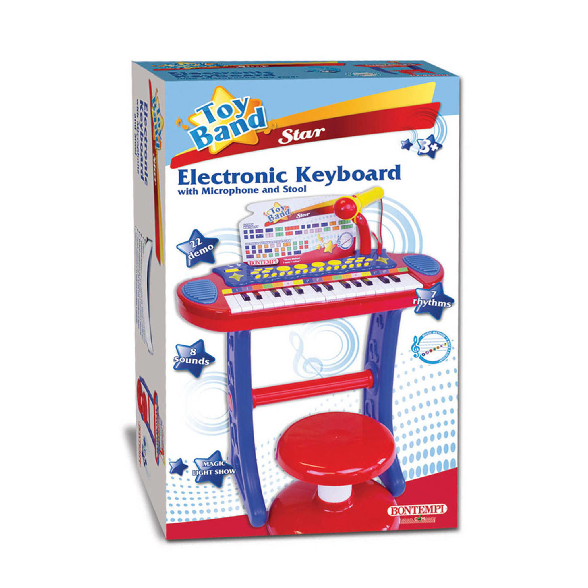 Bontempi Elektronisch Keyboard met Microfoon en Kruk wehkamp