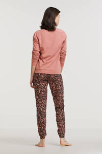 Dreamcovers pyjama met zebraprint roze/zwart, Roze/zwart