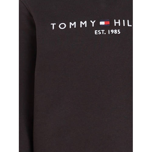 Tommy Hilfiger unisex sweater met logo zwart