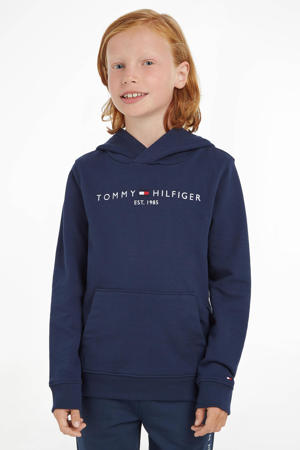 unisex hoodie met logo donkerblauw