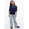Tommy Hilfiger unisex sweater met logo donkerblauw