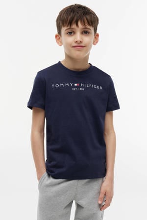 unisex T-shirt van katoen donkerblauw