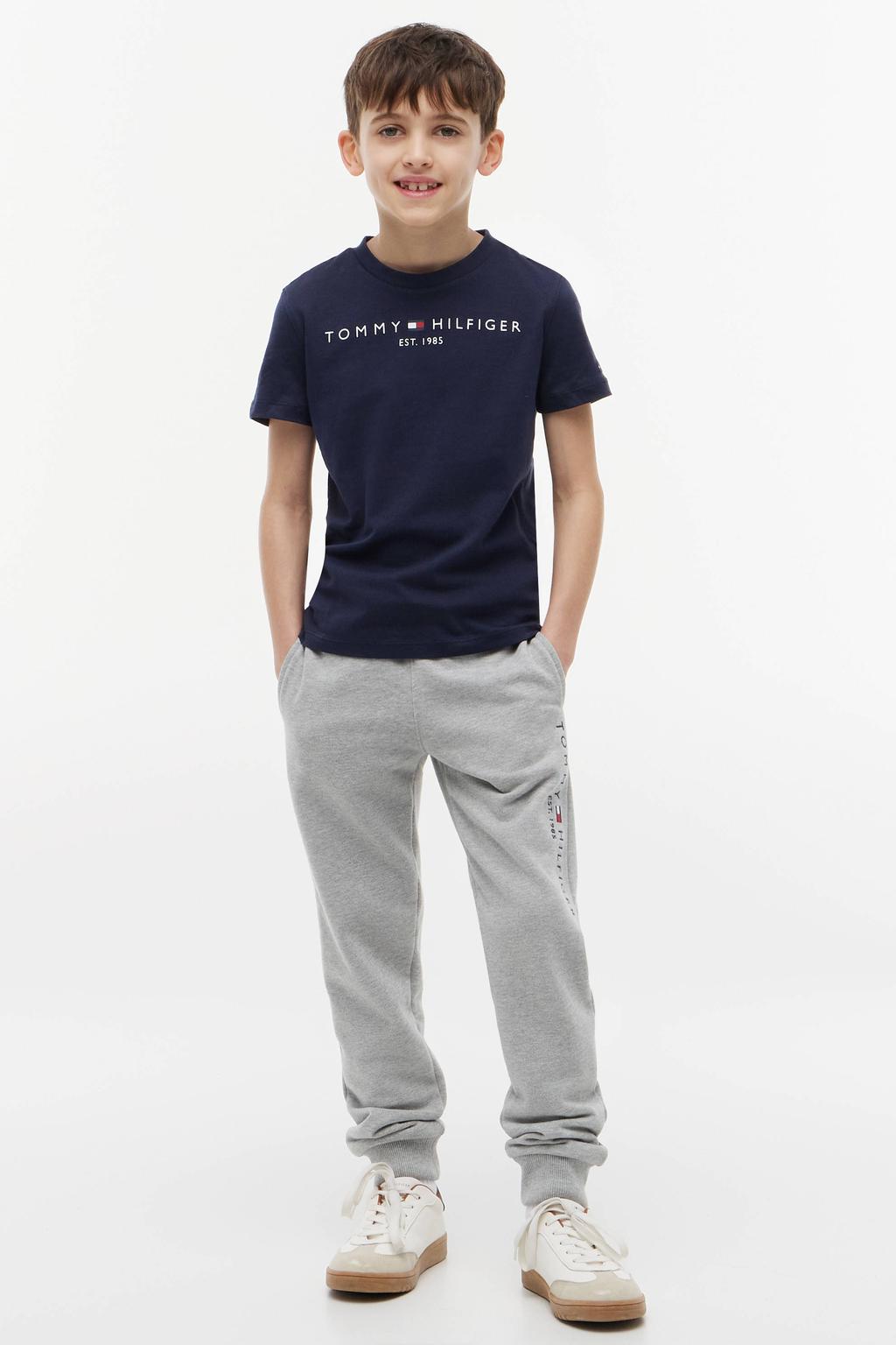 Tommy Hilfiger unisex T-shirt van katoen donkerblauw