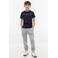 Tommy Hilfiger unisex T-shirt van katoen donkerblauw