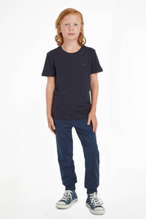 T-shirt van katoen donkerblauw