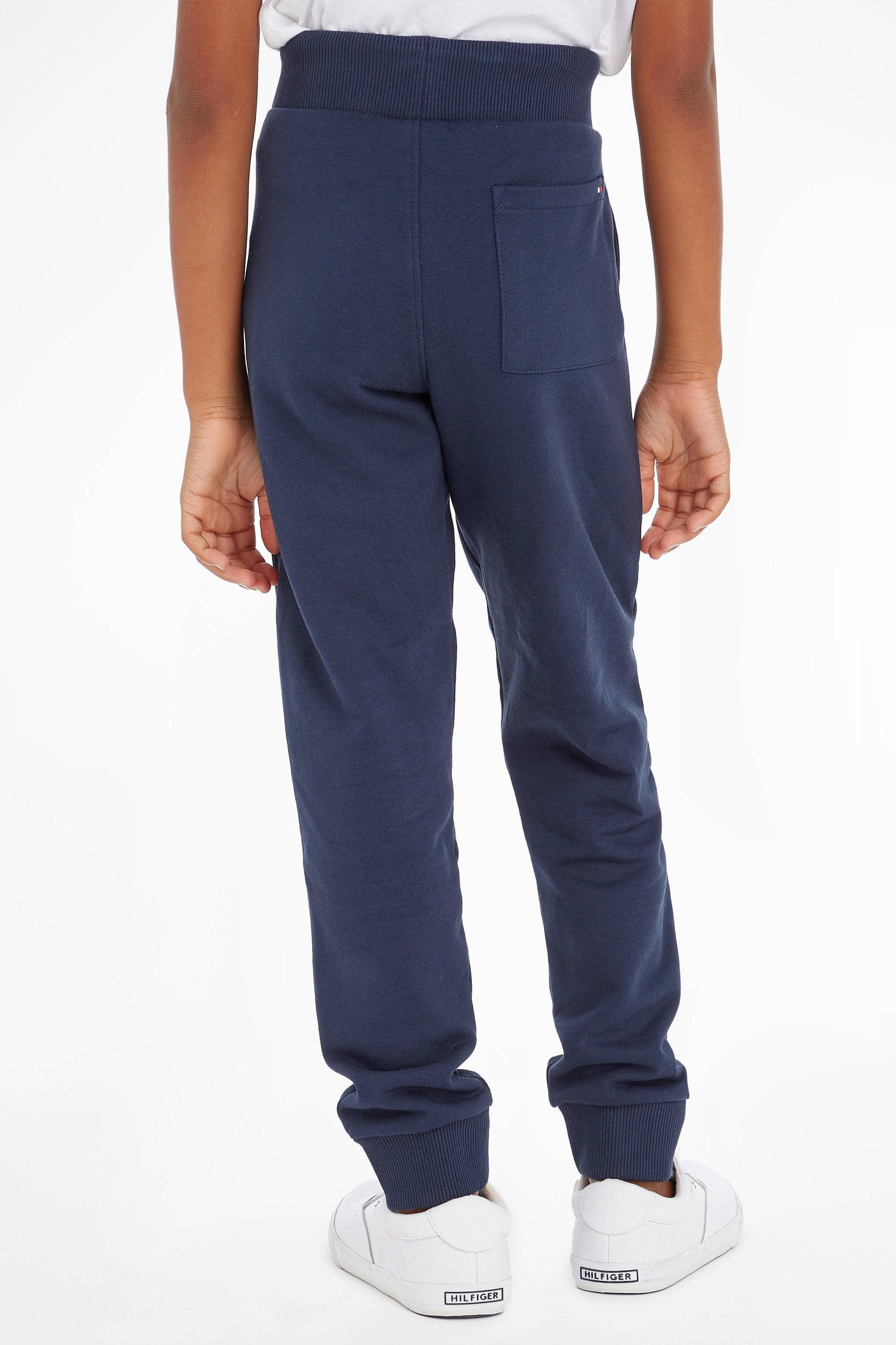 Tommy Hilfiger joggingbroek van katoen donkerblauw wehkamp