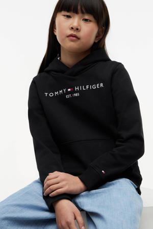 unisex hoodie met logo zwart