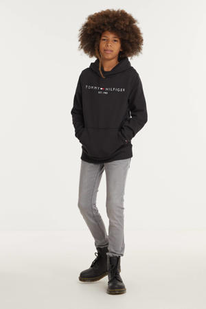 unisex hoodie met logo zwart