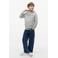 Tommy Hilfiger unisex hoodie met logo grijs melange