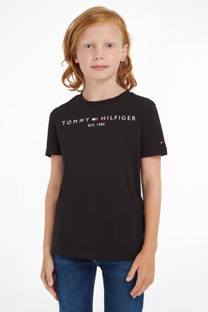 unisex T-shirt van katoen zwart