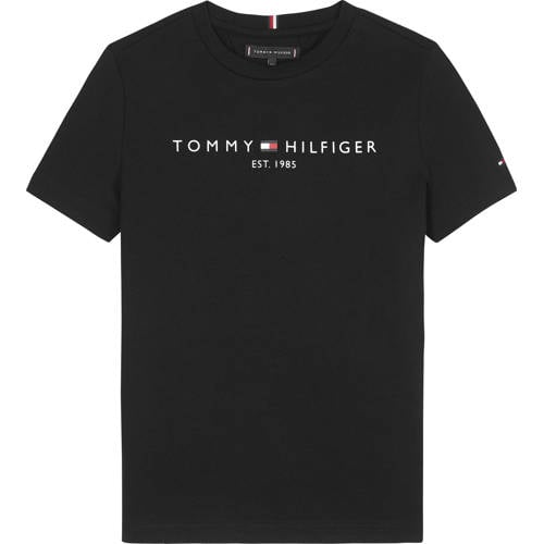 Tommy Hilfiger unisex T-shirt van katoen zwart afbeelding