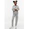 Tommy Hilfiger joggingbroek van katoen lichtgrijs melange/rood/donkerblauw