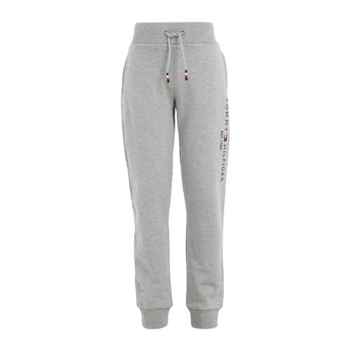 Tommy Hilfiger joggingbroek van katoen lichtgrijs melange/rood/donkerblauw afbeelding