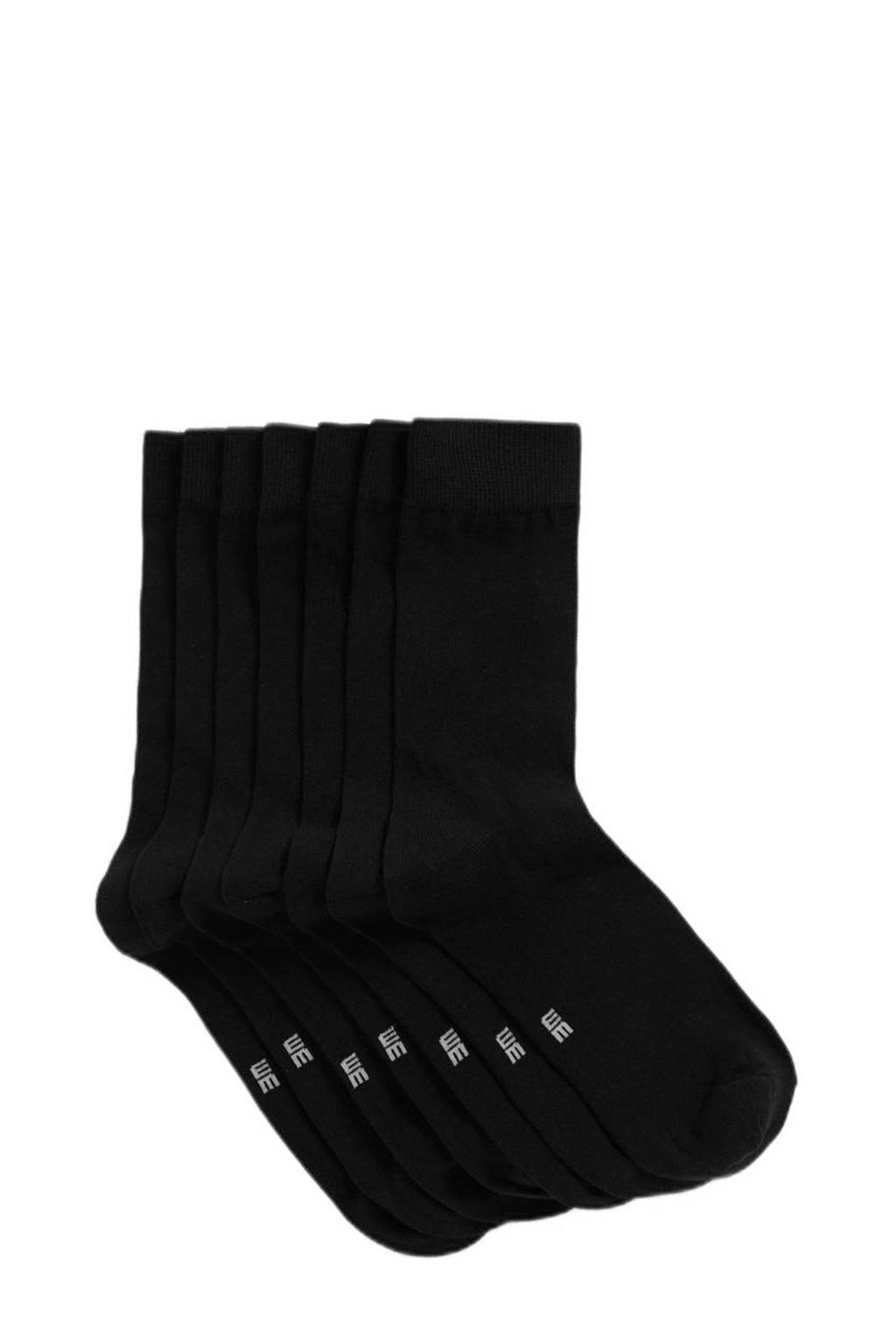 WE Fashion sokken - zwart (set van 7)