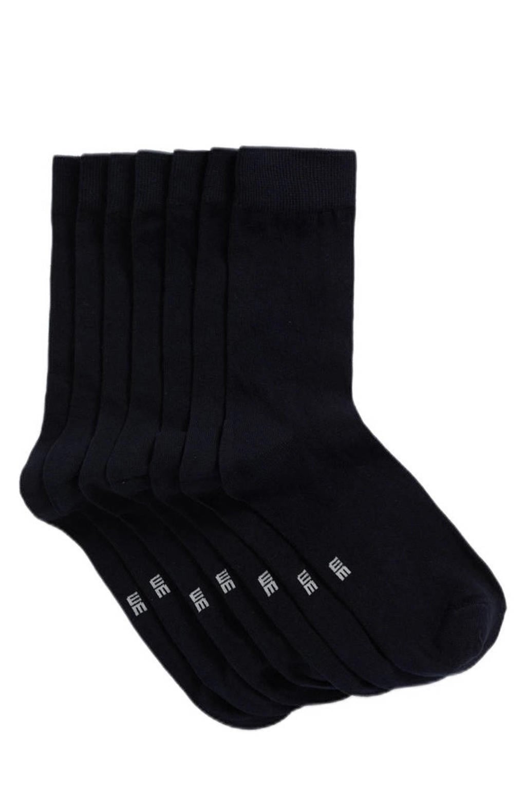 WE Fashion sokken - donkerblauw (set van 7)