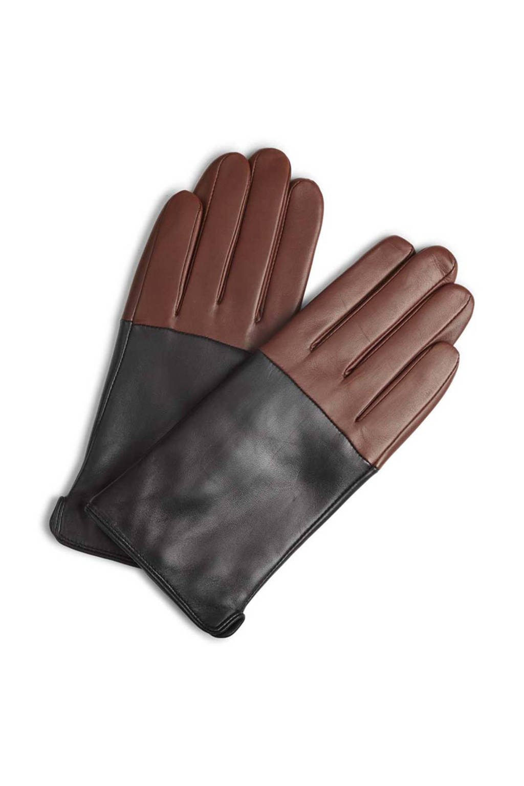 Markberg leren handschoenen Vilma cognac/zwart, Cognac/zwart