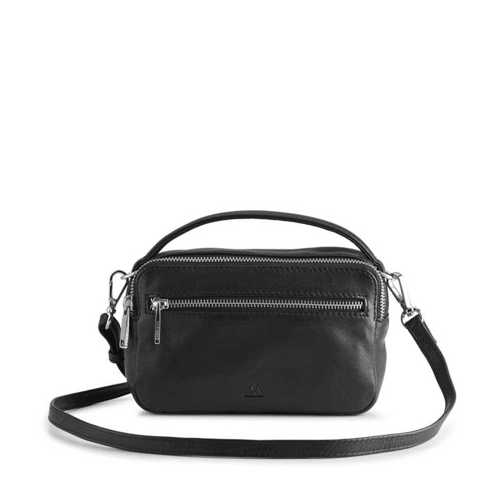Markberg leren crossbody tas Ilona zwart, Zwart
