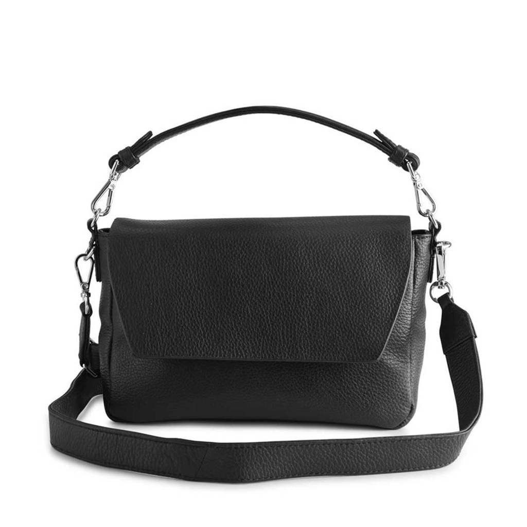 Markberg leren crossbody tas Neeva zwart, Zwart