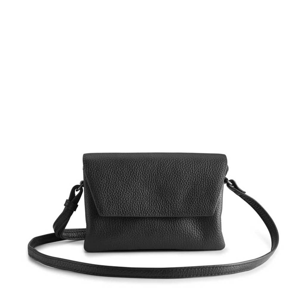 Markberg leren crossbody tas Rayna zwart, Zwart