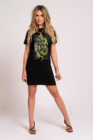 T-shirtjurk N Snake met printopdruk zwart
