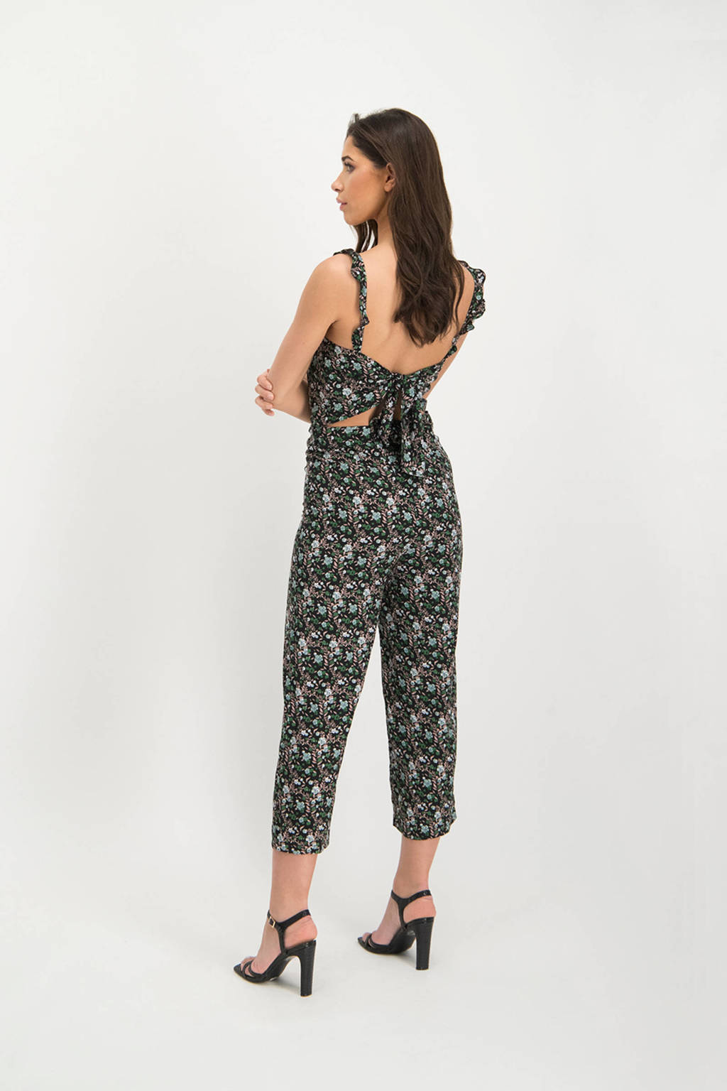 Lofty Manner gebloemde jumpsuit Rozy groen wehkamp