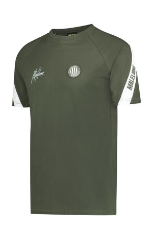 T-shirt pre-match met logo groen/wit