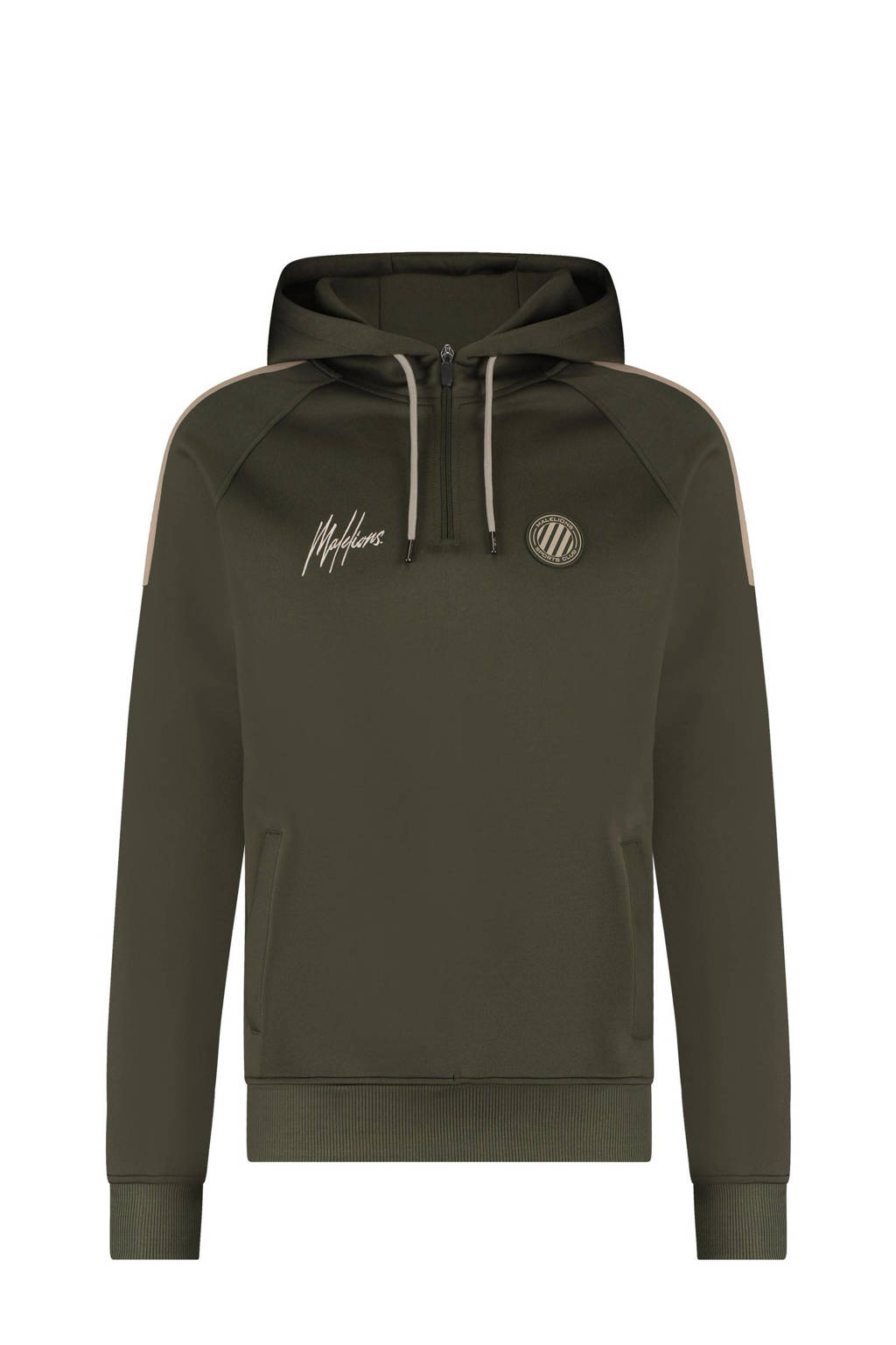 Malelions hoodie Hoodie Striker met logo groen/ecru, Groen/ecru